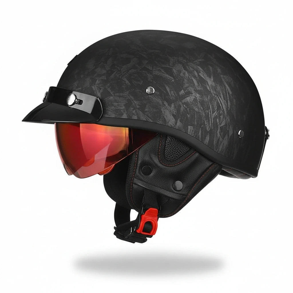 Retro Chopper 1/2 Motorcycle Helmet | DOT & ECE Approved