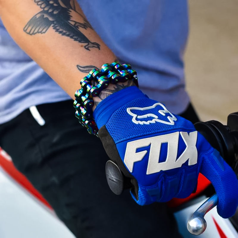 Colorful Vintage Motorcycle Chain Bracelet