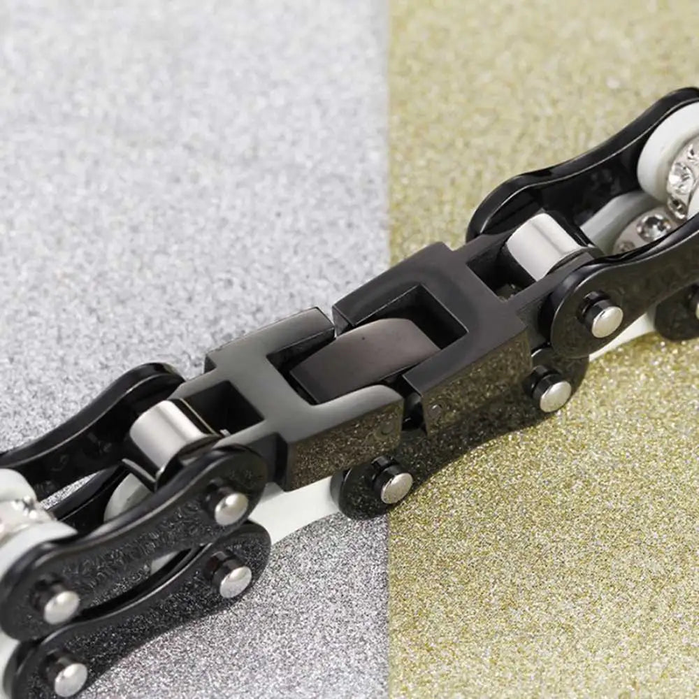 Rebel Bling Biker Chain Bracelet
