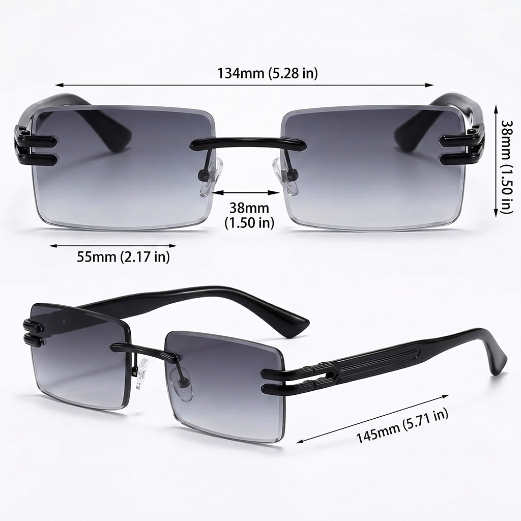 Prism Edge Rimless Sunglasses