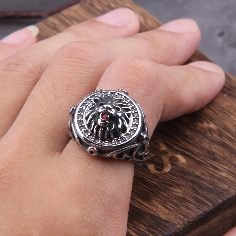 Golden King Lion Ring