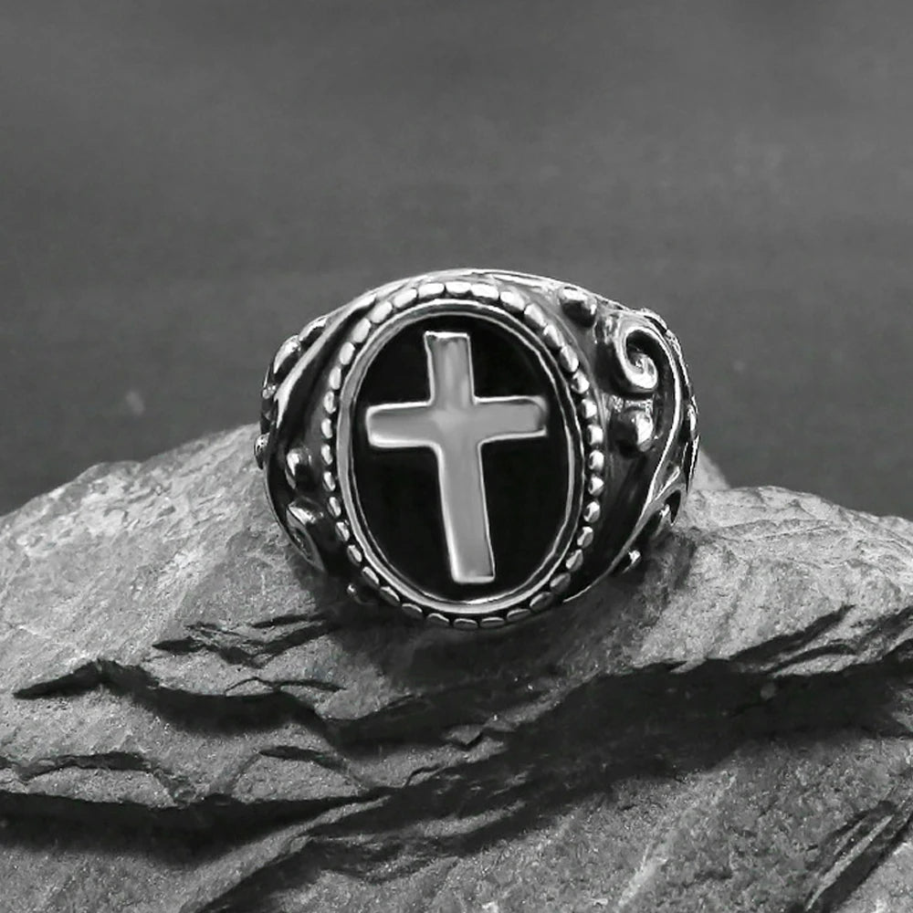 Vintage Christian Cross Ring