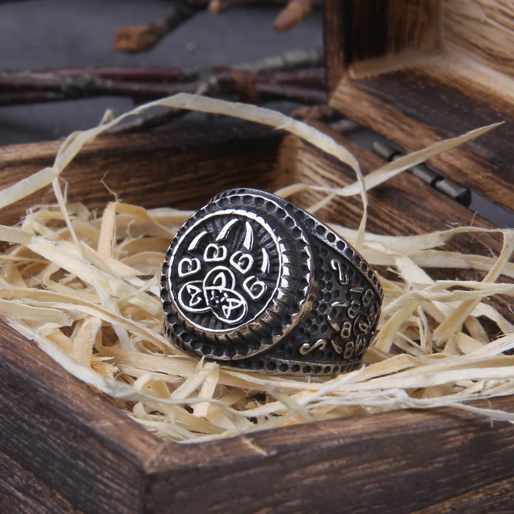 Veles Bear Paw Talisman Ring