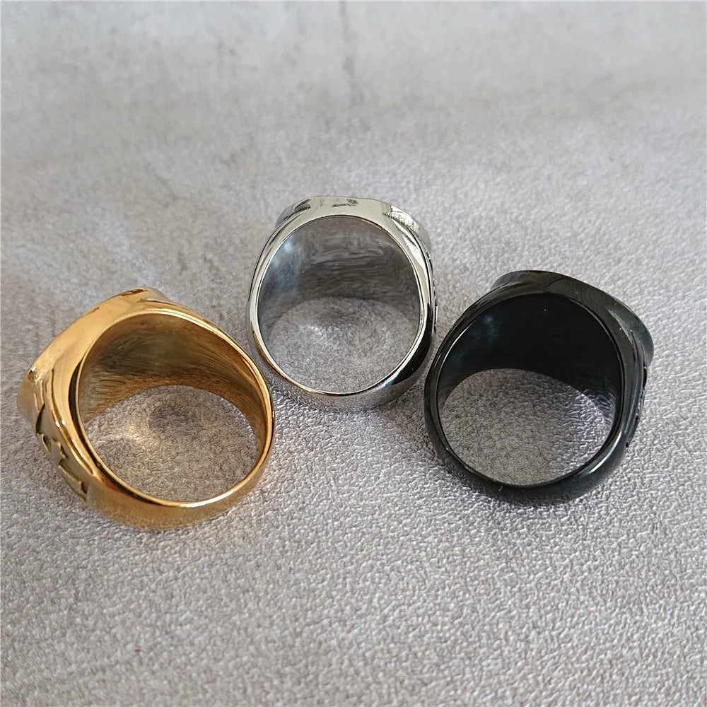 Vintage Saint Michael Angel Ring