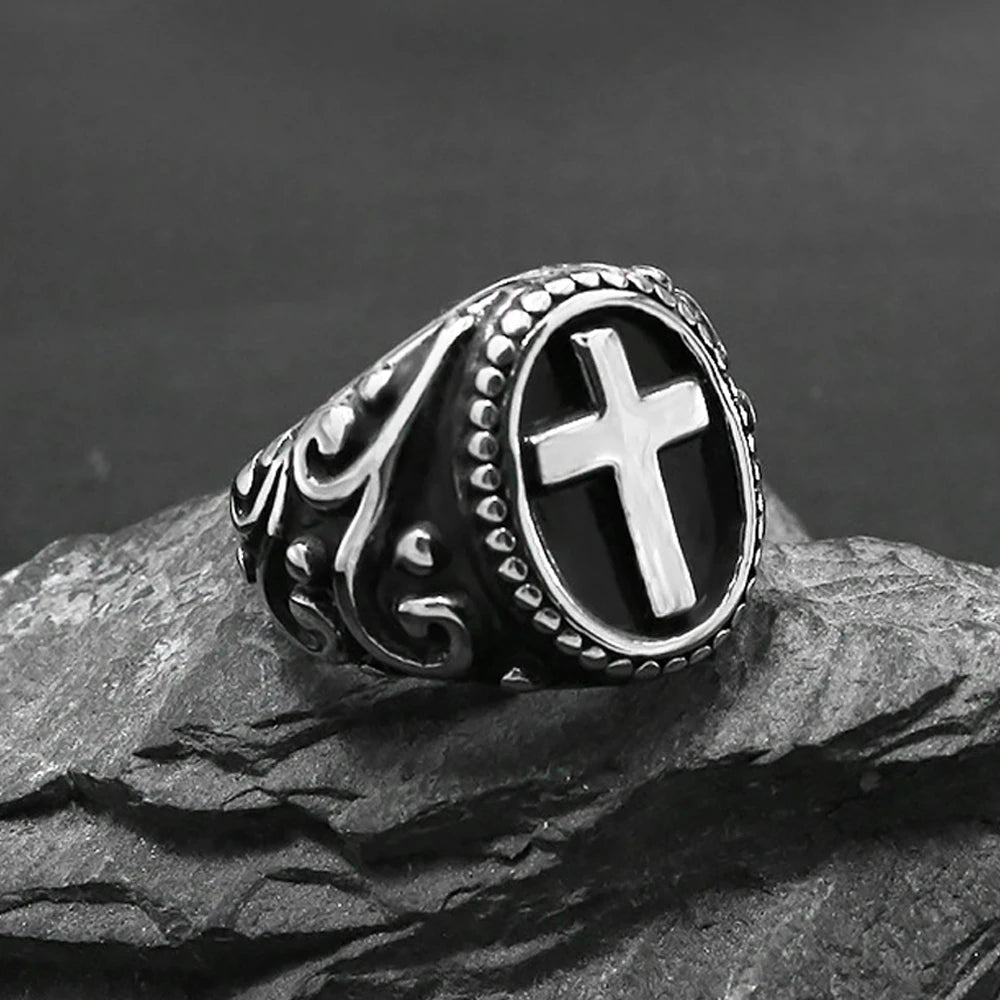 Vintage Christian Cross Ring