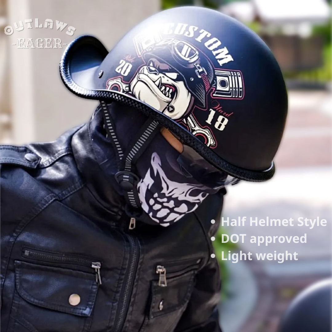 RoadMaster Vintage Half Helmet | DOT Approved