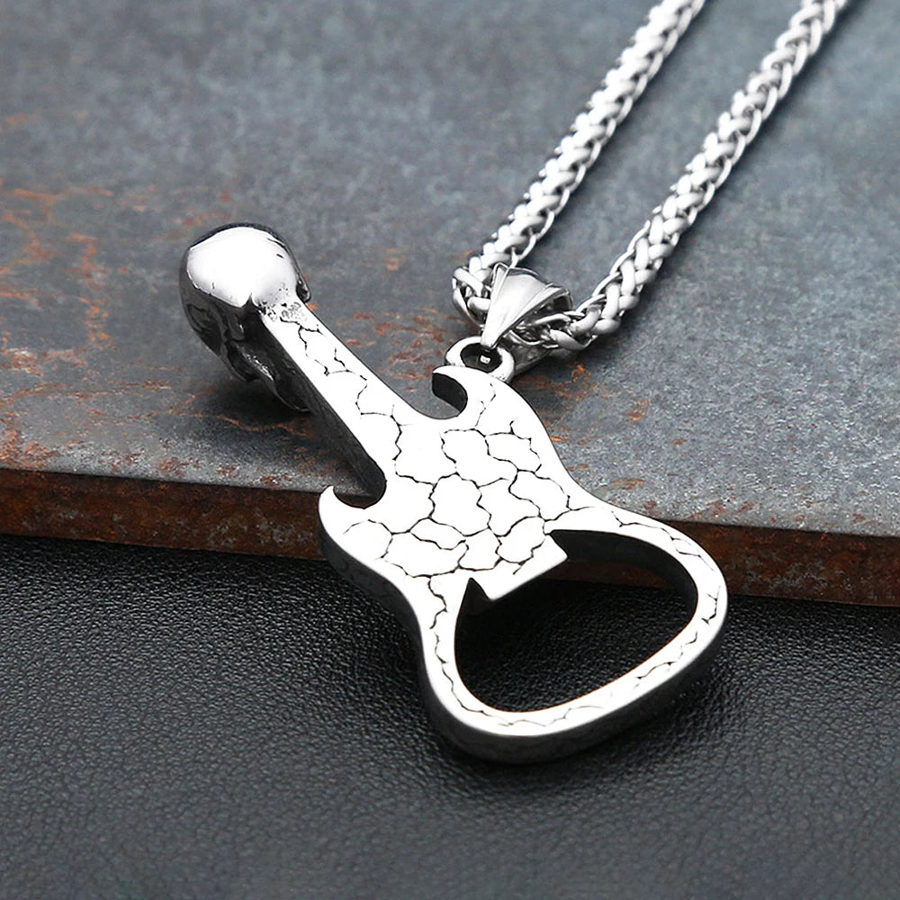 Skull Guitar Pendant Necklace
