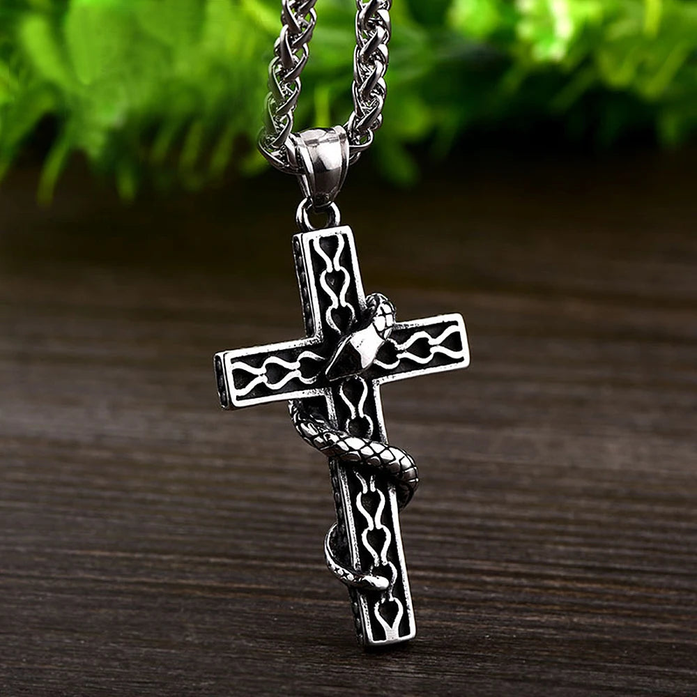 Punk Cross Pendant Necklace