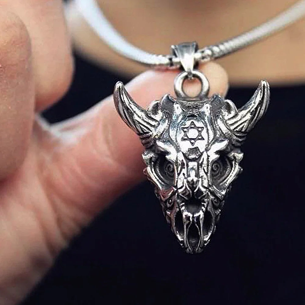 Goat Head Skull Necklace