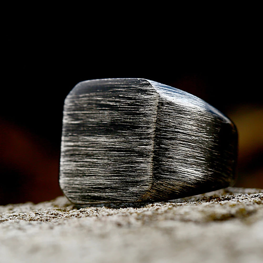 Rustic Square Men's Ring
