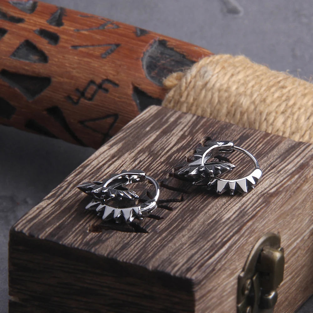 Viking Spike Hoop Earrings