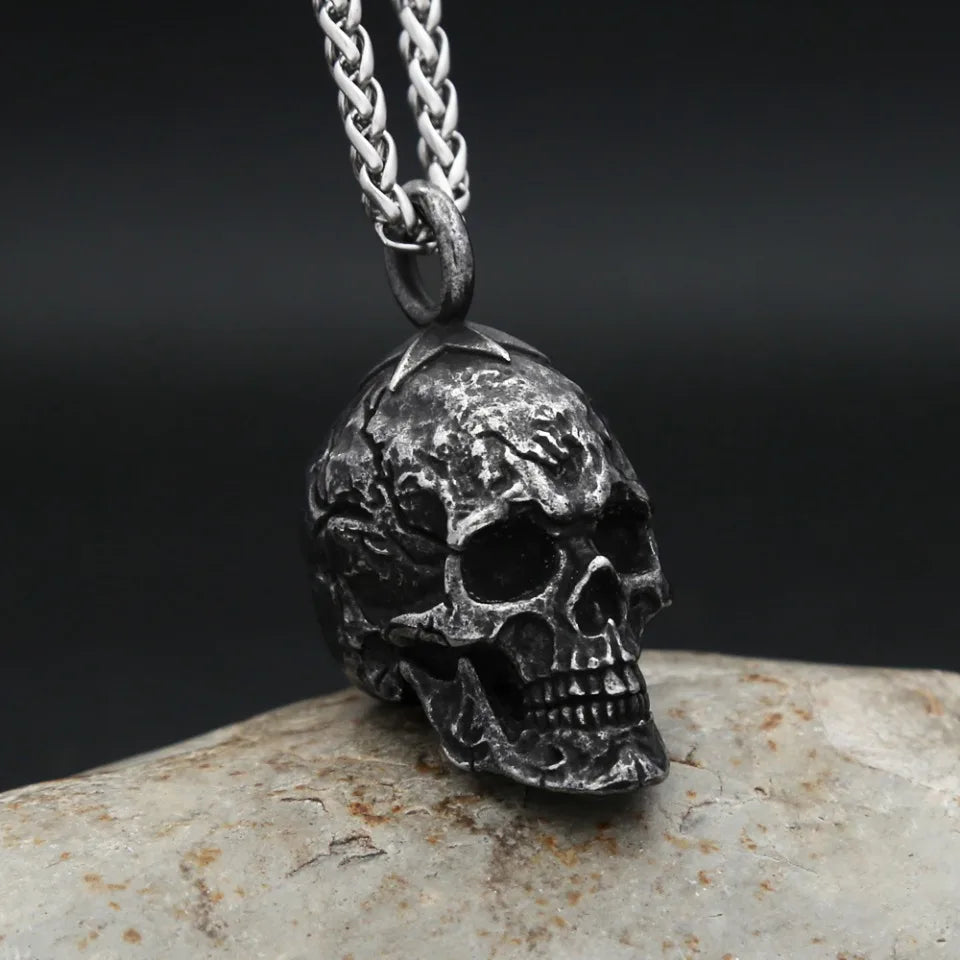 Black Skull Pendant Necklace