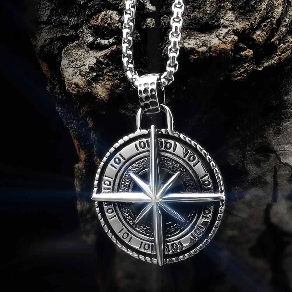 Voyager Viking Compass Necklace