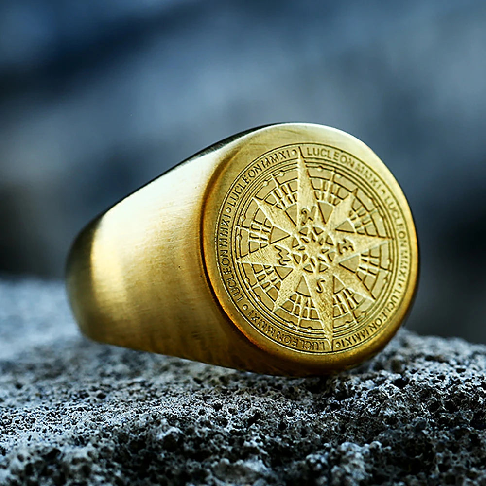 Viking Compass Amulet Ring