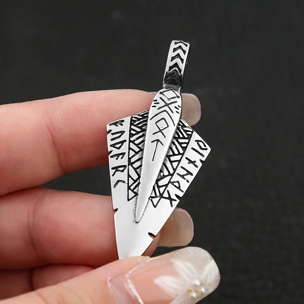 Viking Arrowhead Rune Necklace