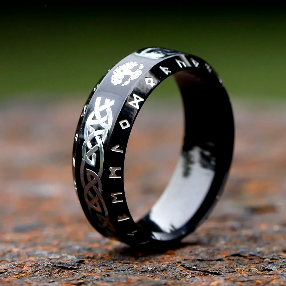 Nordic Rune Tree of Life Ring
