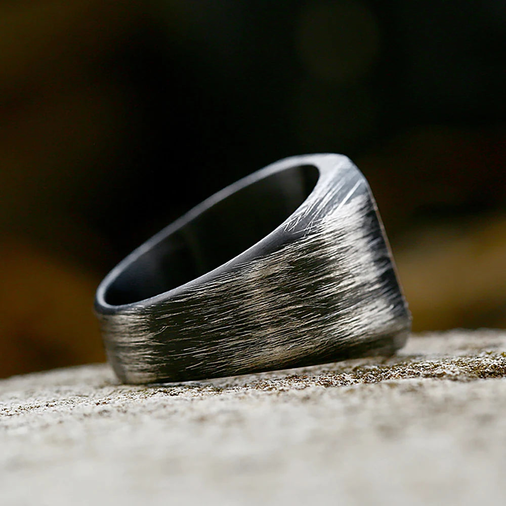 Rustic Square Men's Ring