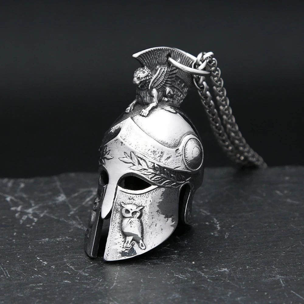 Spartan Helmet Necklace