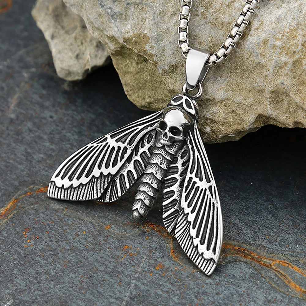 Death Moth Skull Necklace