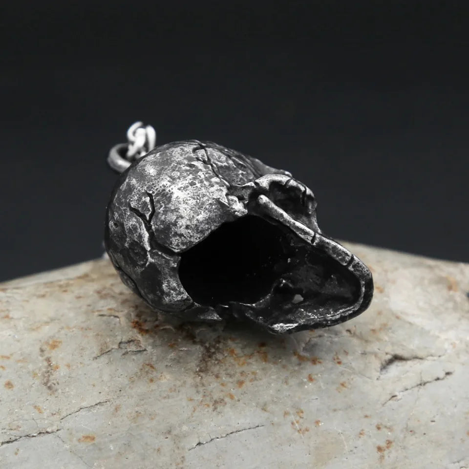 Black Skull Pendant Necklace