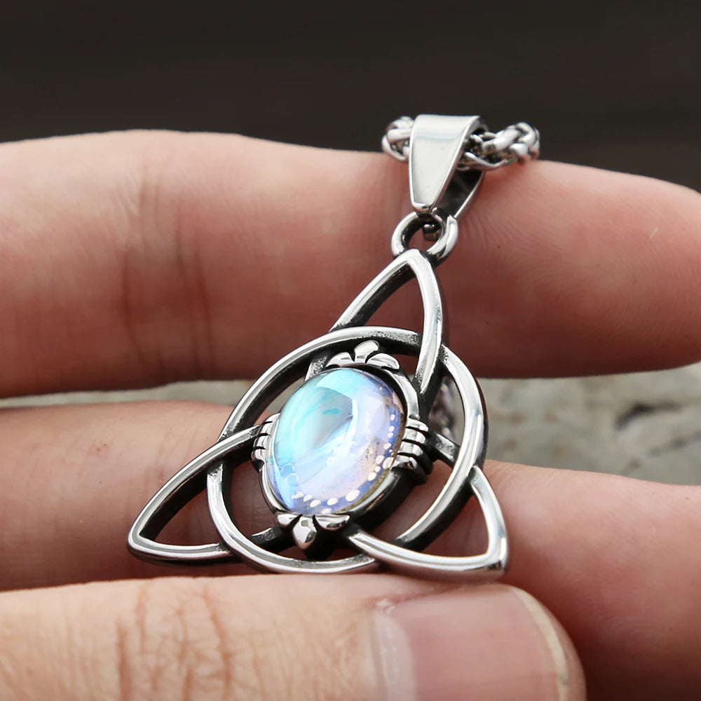 Trinity Knots Opal Necklace