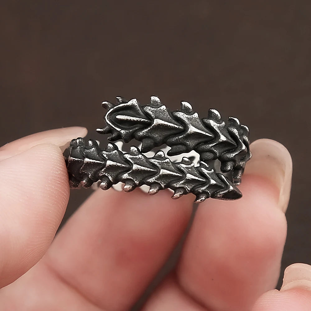 Vintage Gothic Dragon Bone Ring