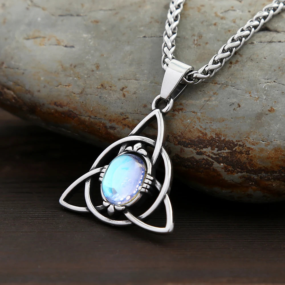 Trinity Knots Opal Necklace