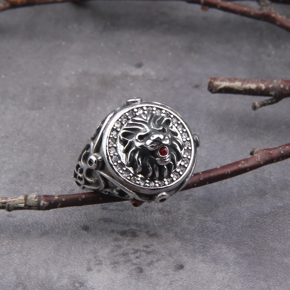 Golden King Lion Ring