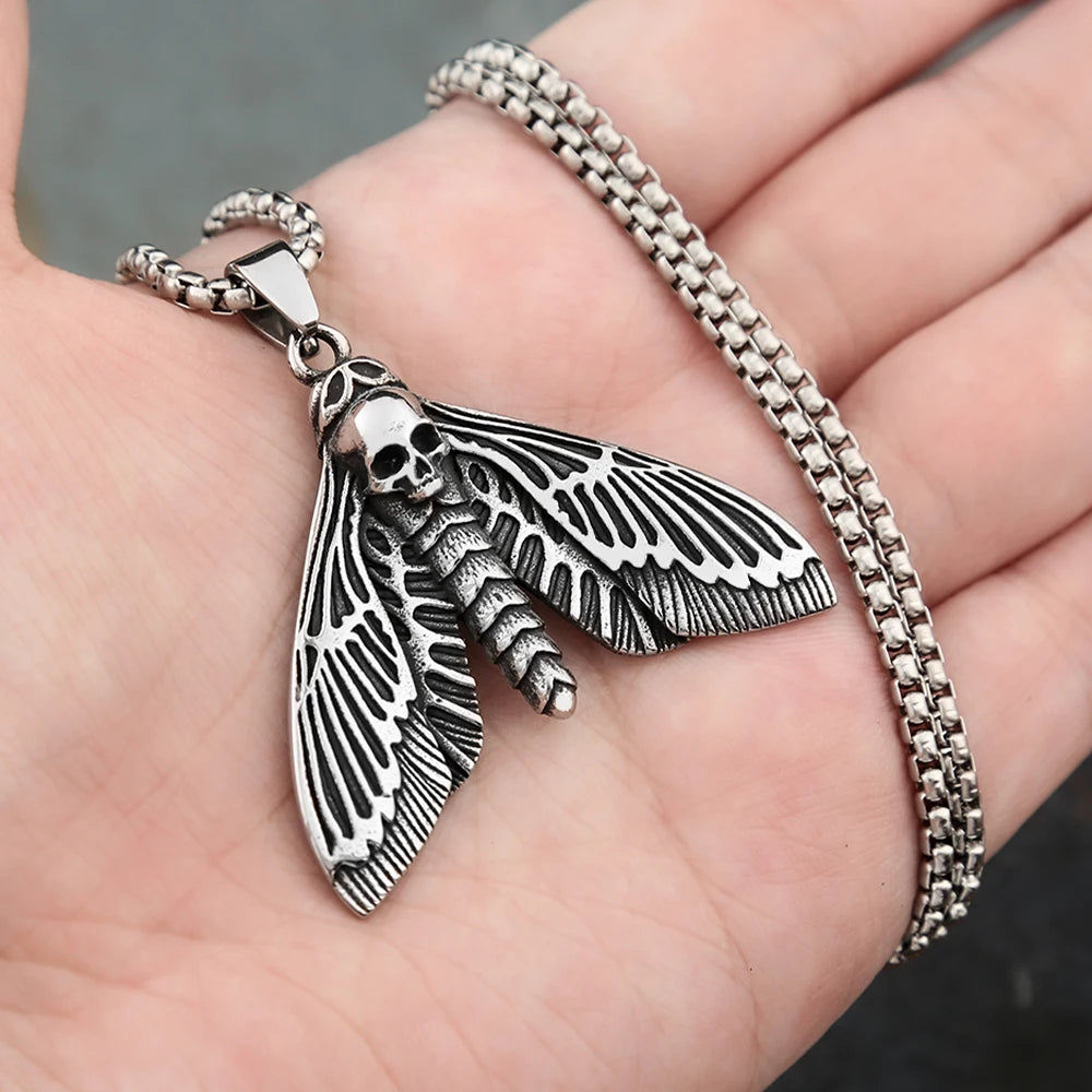 Death Moth Skull Necklace