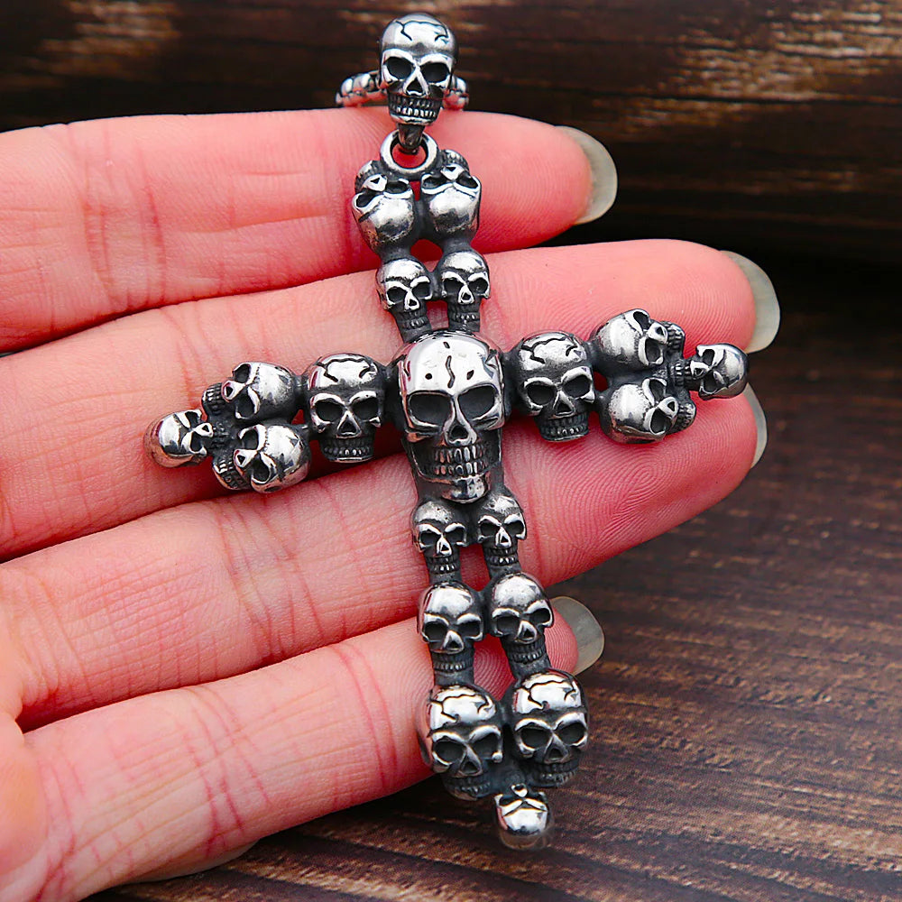 Motorcycle Rider Skull Necklace