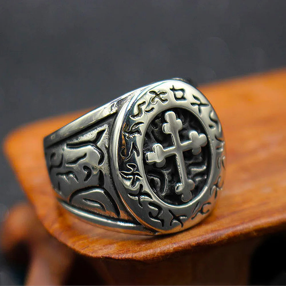 Classic Lorraine Cross Signet Ring