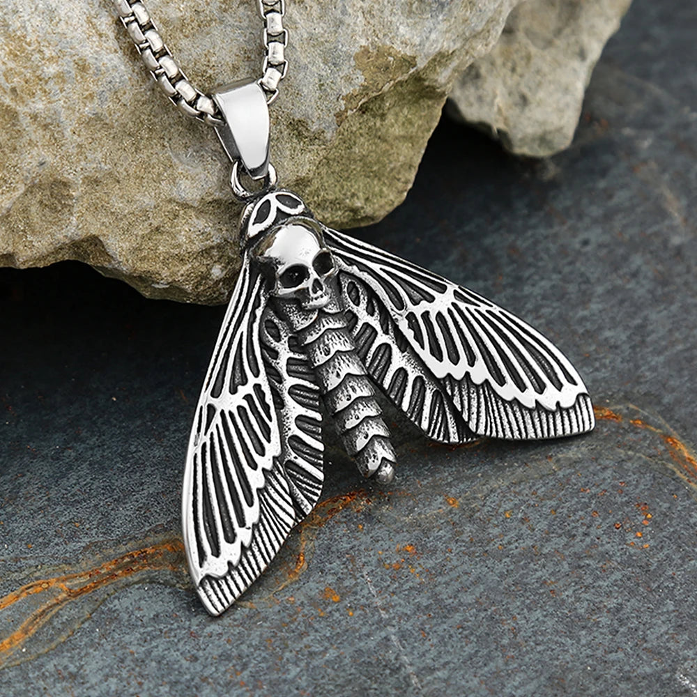 Death Moth Skull Necklace