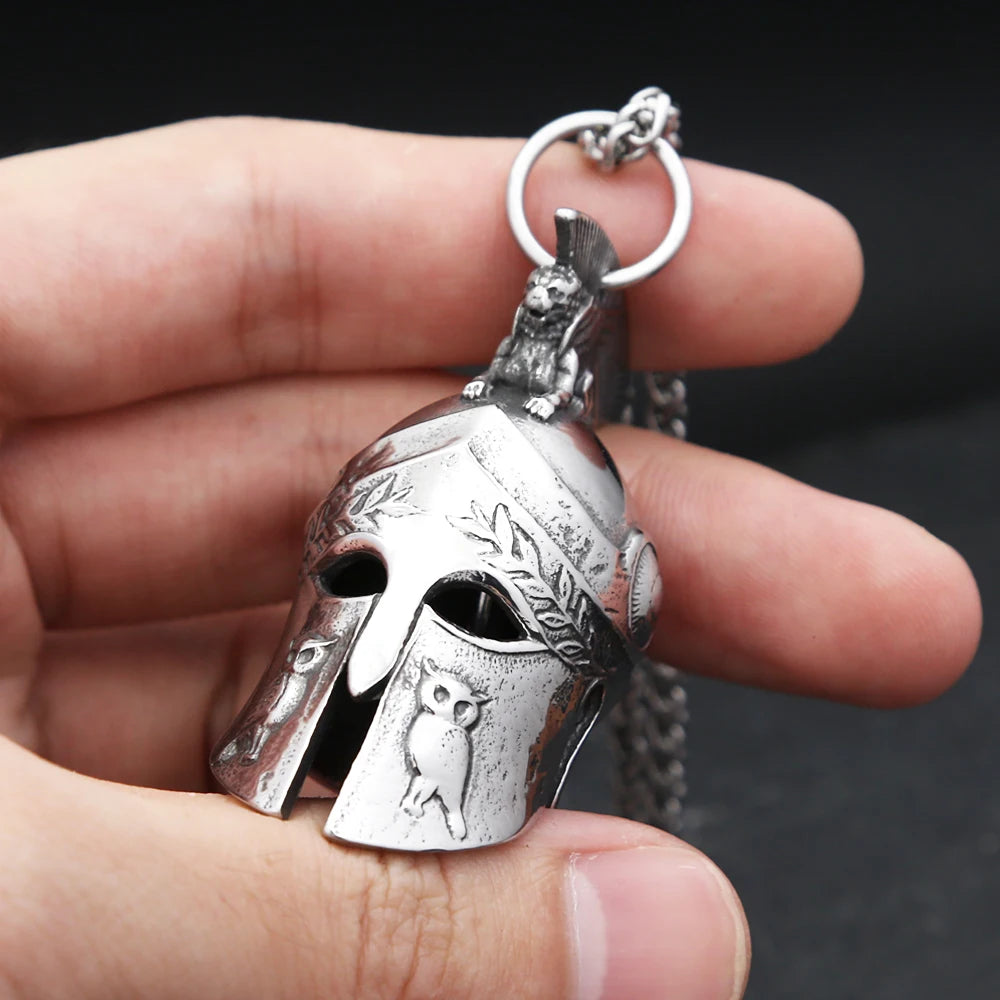 Spartan Helmet Necklace