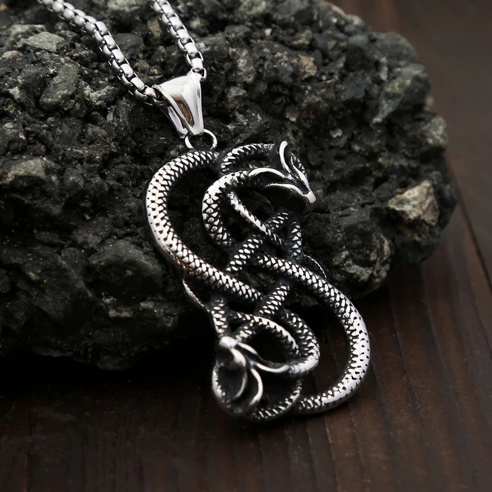 Loki Double Dragon Necklace