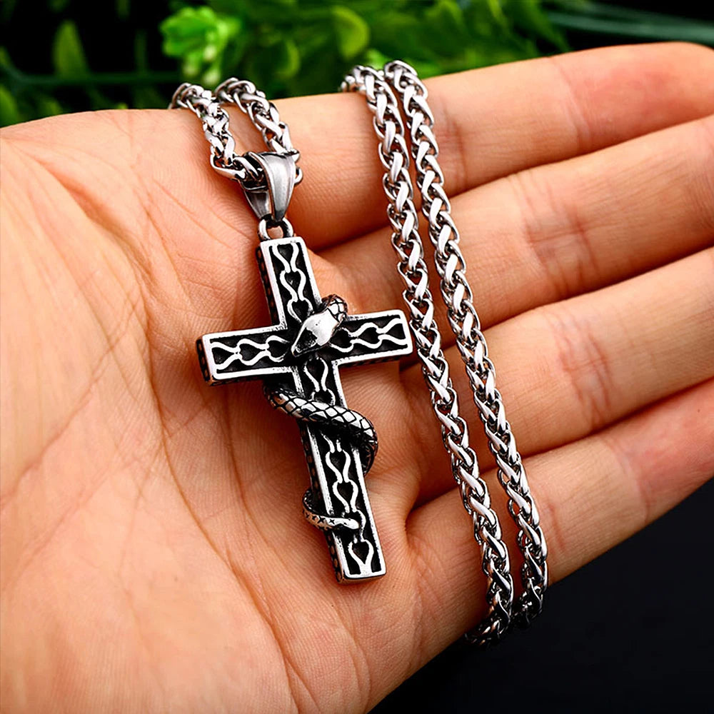 Punk Cross Pendant Necklace