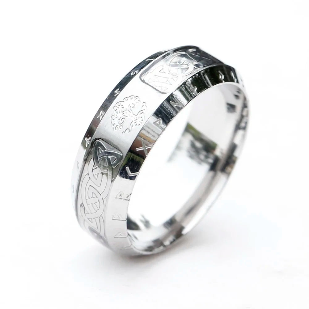 Nordic Rune Tree of Life Ring