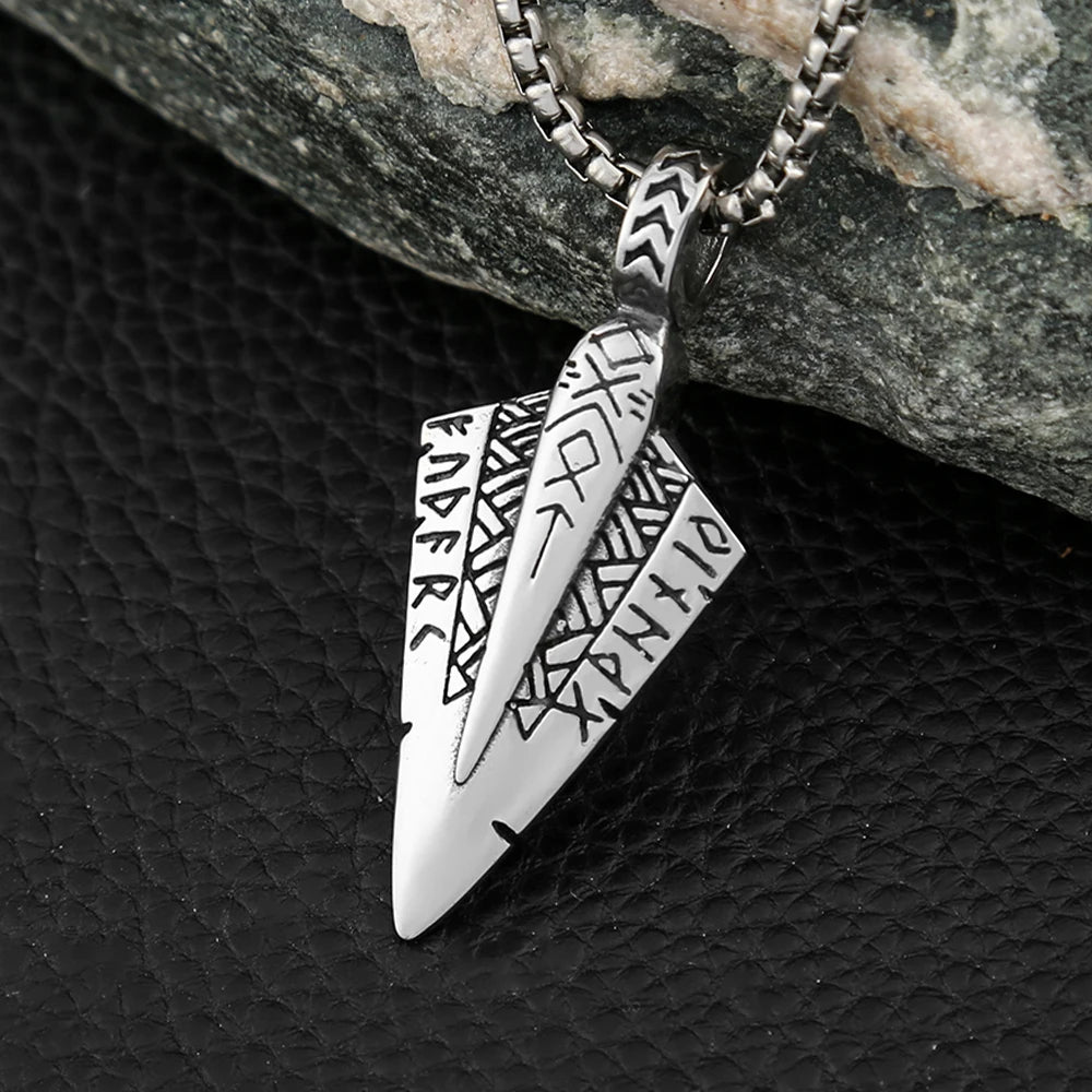 Viking Arrowhead Rune Necklace