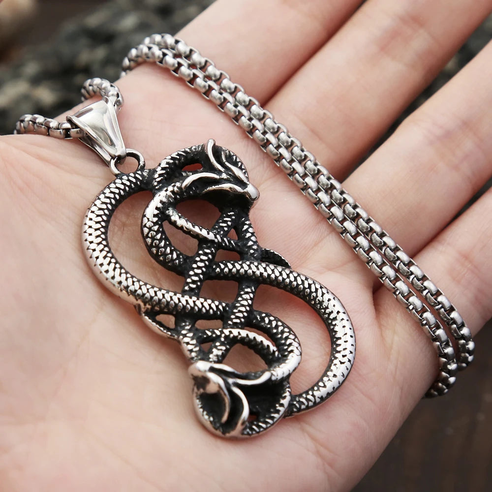 Loki Double Dragon Necklace