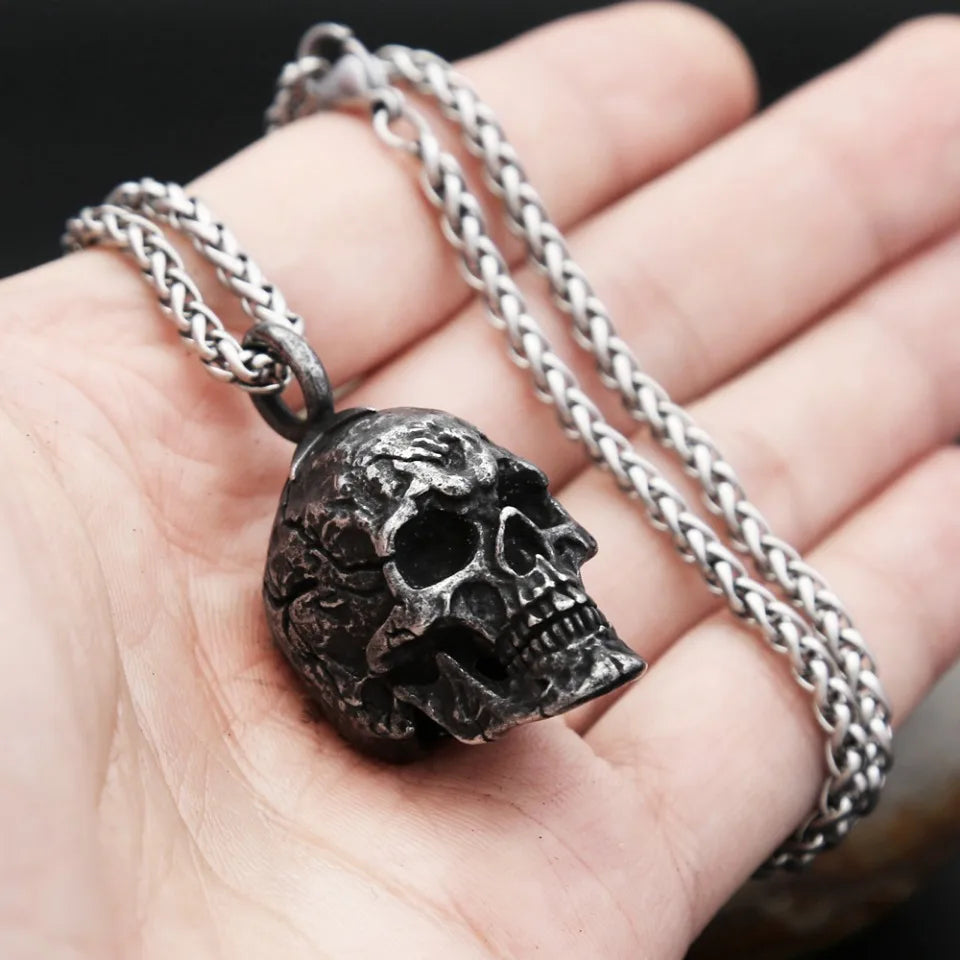 Black Skull Pendant Necklace