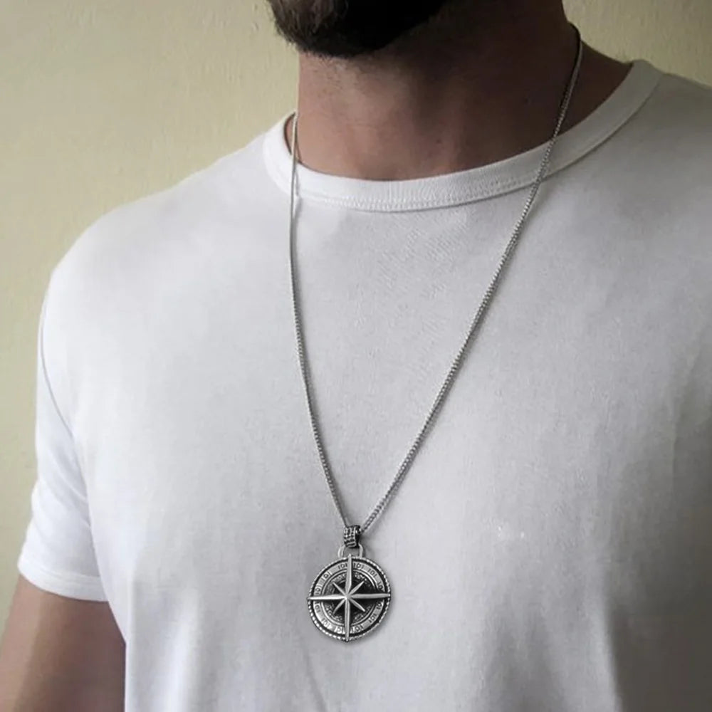 Voyager Viking Compass Necklace