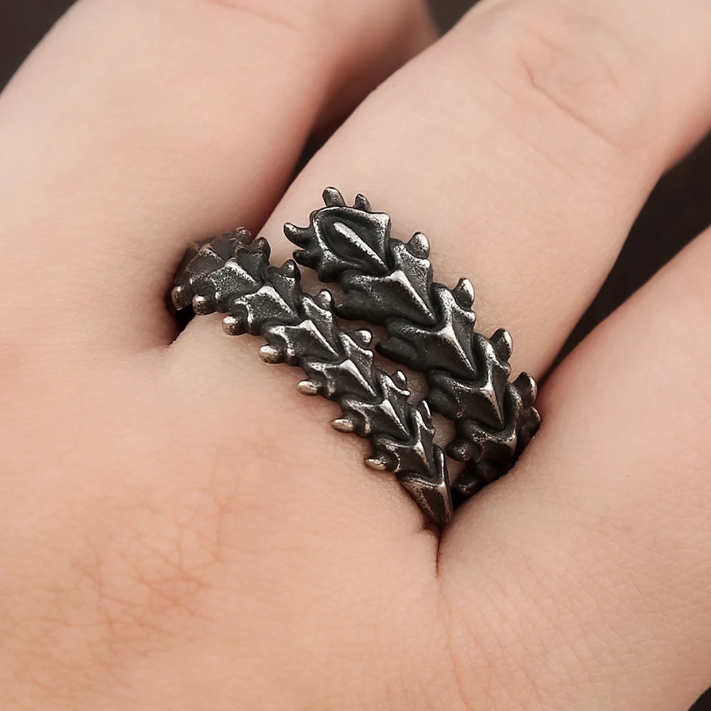 Vintage Gothic Dragon Bone Ring