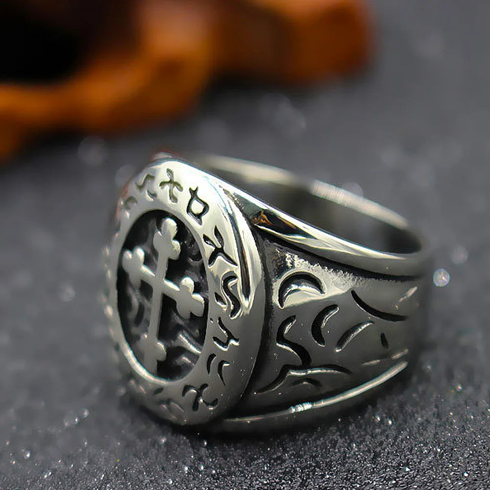 Classic Lorraine Cross Signet Ring