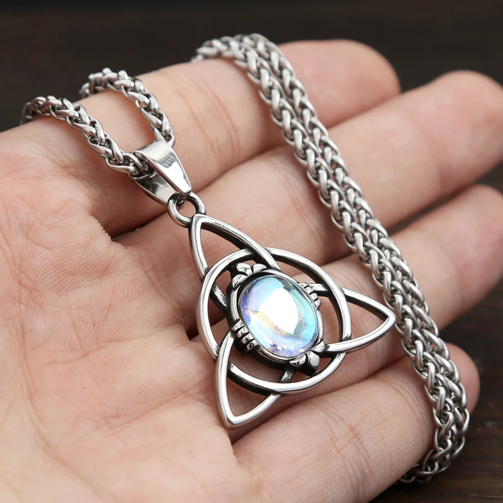 Trinity Knots Opal Necklace