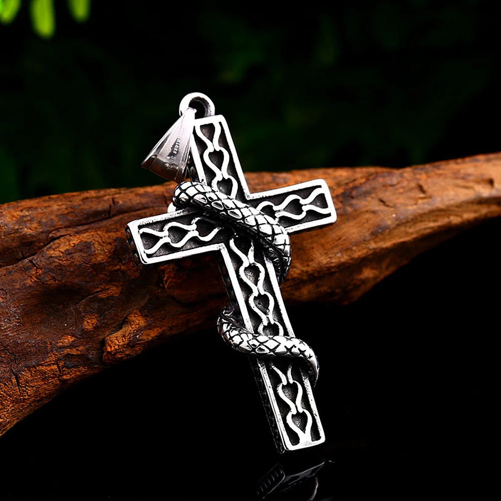 Punk Cross Pendant Necklace