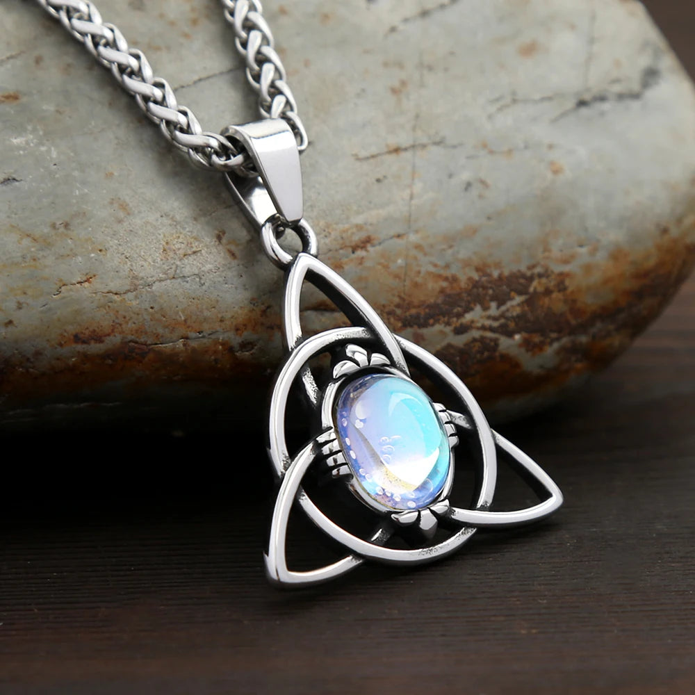 Trinity Knots Opal Necklace