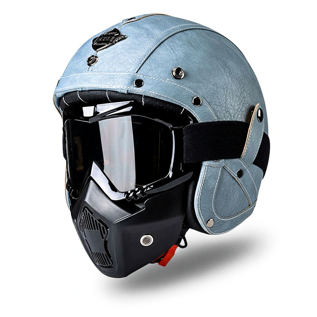 Storm Guardian Retro Jet Helmet | DOT Approved