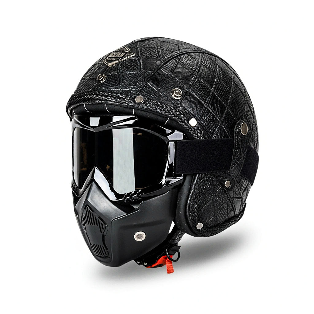 Storm Guardian Retro Jet Helmet | DOT Approved