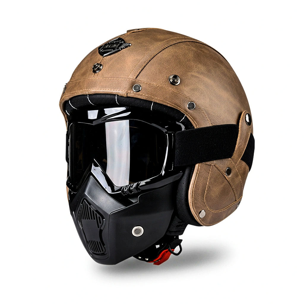Storm Guardian Retro Jet Helmet | DOT Approved
