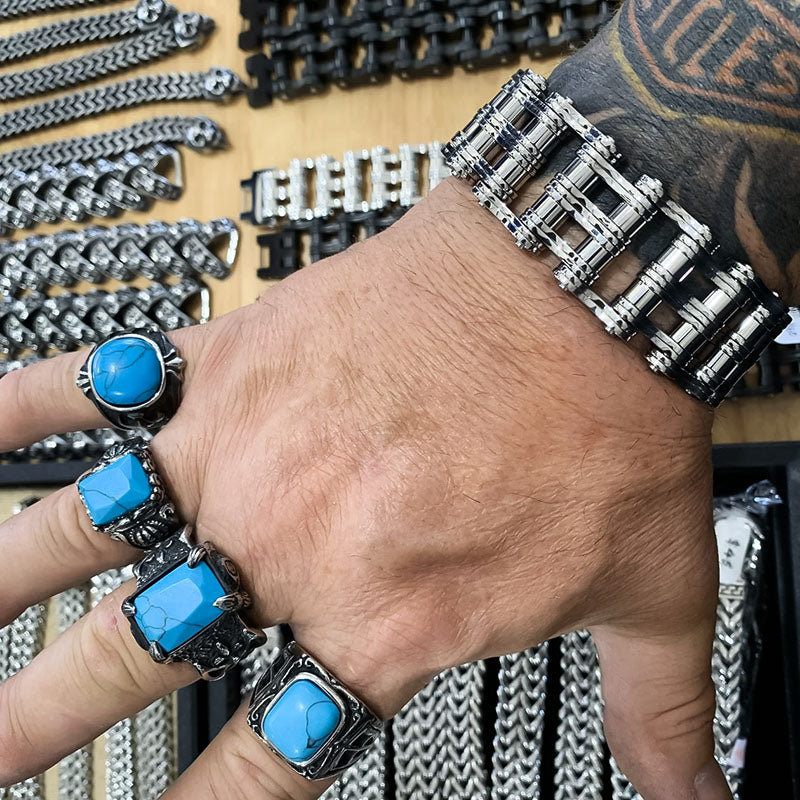 White Tripple Chain Bracelet