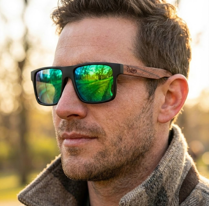 Vintage Walnut Wooden Sunglasses